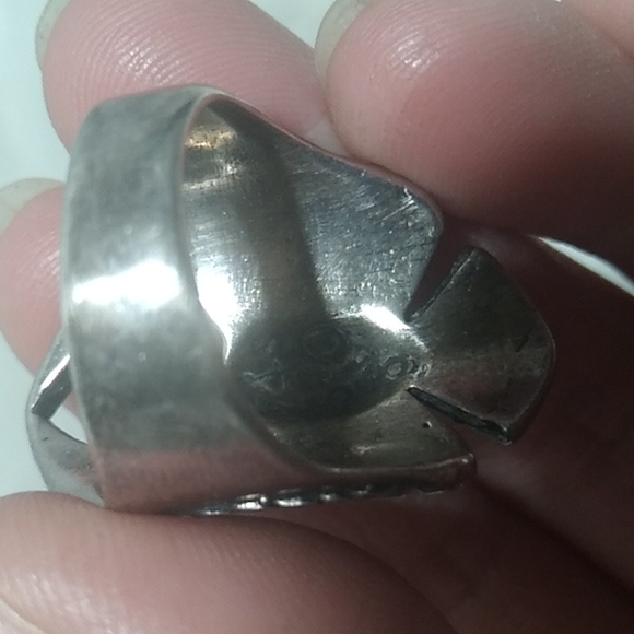 RARE! Vintage Flying Eagle Ring Sterling Stamp Inside Unisex - Picture 5 of 11